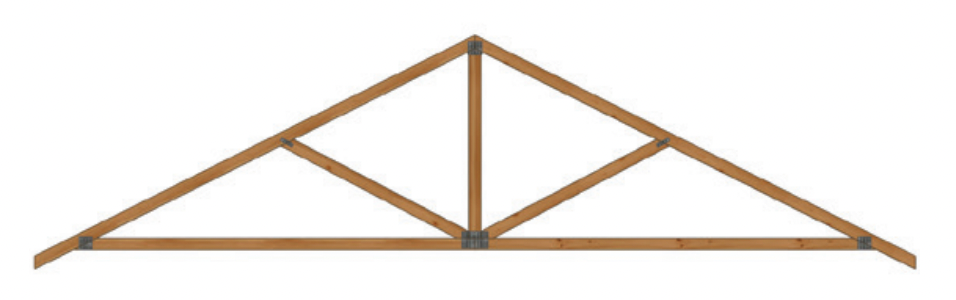 This image depicts a queen post roof truss.