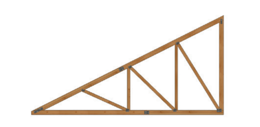 This image depicts a scissor roof truss.